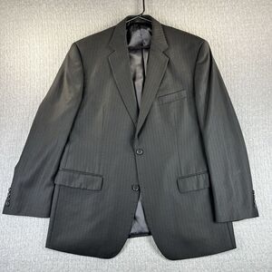 Calvin Klein 100% Wool‎ Navy Blue Pinstripe Men's blazer size (44) two button